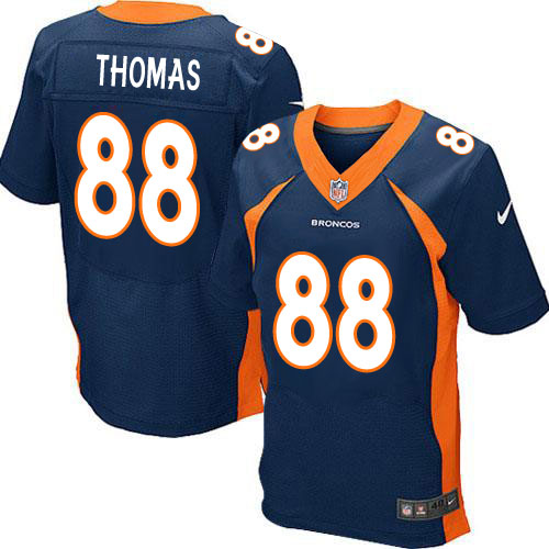 Men's New Elite Demaryius Thomas Nike Jersey Navy Blue Alternate - #88 NFL Denver Broncos